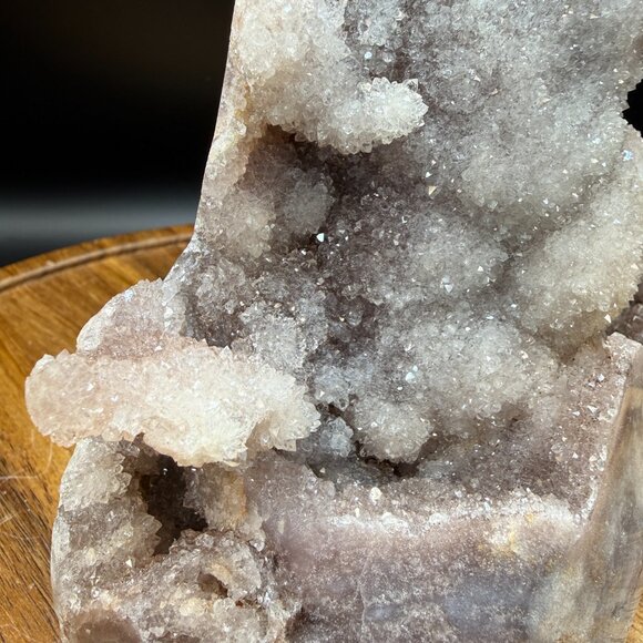 Pink Amethyst Sugar Druzy Free Form Specimen Crystal 1232g Moss Agate Geode - Picture 13 of 14